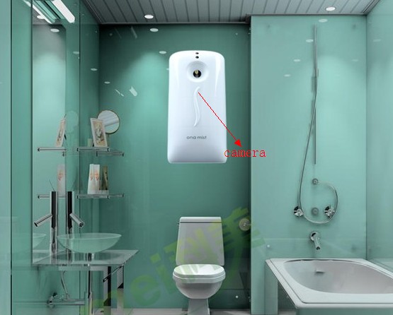 1080P Spy Toilet Automatic Aerosol Dispenser Hidden Bathroom Spy Camera 32GB